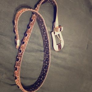 Tan with black stones bling belt